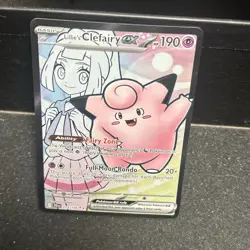 Pokemon Journey Together Lillie’s Clefairy 173/159 Full Art Holo Rare - Image 4