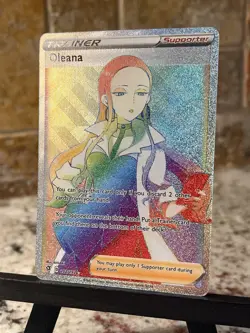 Pokemon TCG ~ Oleana Secret Rare Full Art Holo [SWSH02: Rebel Clash 202/192] NIM - Image 2