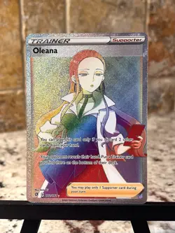 Pokemon TCG ~ Oleana Secret Rare Full Art Holo [SWSH02: Rebel Clash 202/192] NIM - Image 3