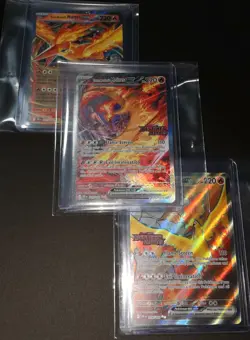 Pokemon Destined Rivals Stamped Moltres Promos 229/182, 208/182, 031/182 - Image 1