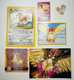 Favorite Pokemon Mini-Lot: Pidgeotto Rare TCG Sticker Flipz and Original Art - Image 1