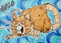 Favorite Pokemon Mini-Lot: Raticate / Alolan TCG Action Flipz and Original Art - Image 2