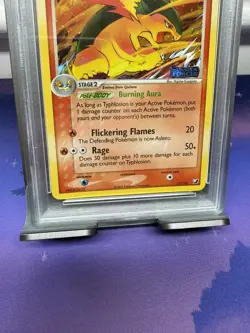 Pokemon Typhlosion Reverse Holo Foil #17 EX Unseen Forces 2005 PSA 10 Gem Mint - Image 3