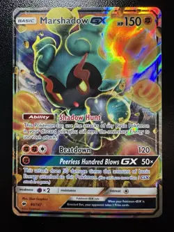 Pokemon TCG Holo Full Art Marshadow GX SM - Burning Shadows 80/147 - Image 1