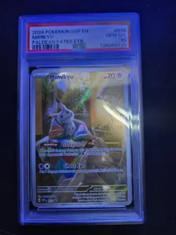 2024 POKEMON SVP EN-SV BLACK STAR PROMO #075 MIMIKYU POKEMON CENTER PSA 10 - Image 1