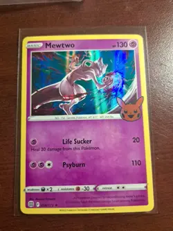 2022 Mewtwo Holographic Pokemon Sword Shield Trick or Trade Halloween 56/172 - Image 1