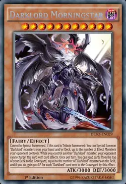 Yu-Gi-Oh! TCG Darklord Morningstar DESO-EN029 1st Edition secret rare NM - Image 1