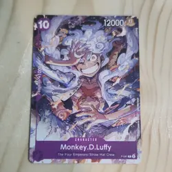 Bandai One Piece CCG Monkey.D.Luffy P-041 Promo Character Regular 12000 Power - Image 1