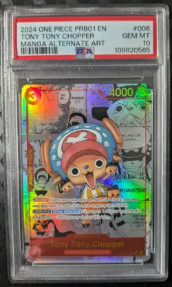 TONY TONY CHOPPER MANGA ALTERNATE ART - PRB01 - PSA 10 - 2024 - ENGLISH - Image 1