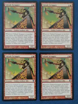 MTG 4x Tuktuk Scrapper x4 NM Worldwake Magic Playset - Image 1