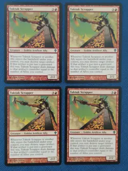 MTG 4x Tuktuk Scrapper x4 NM Worldwake Magic Playset - Image 2