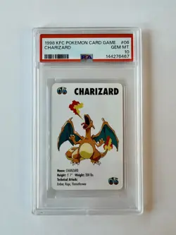 Charizard #06 Pokemon Trading Card Game Mini KFC 1998 Nintendo WOTC PSA 10 - Image 1