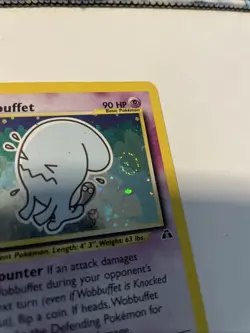 Pokemon TCG Wobbuffet Neo Discovery Holo Card 16/75 Unlimited Rare, LP/MP, Swirl - Image 3