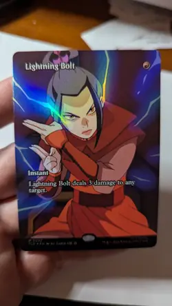 1x Lightning Bolt Borderless Foil NM - Magic MTG TLA TLE Avatar x1 (3 Available) - Image 1