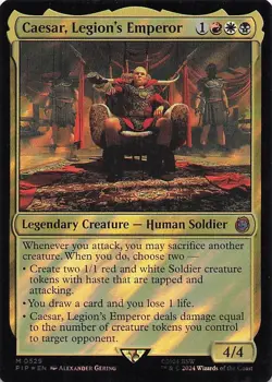 Caesar, Legion's Emperor (Surge Foil) 529 M Foil PIP NM - Image 1
