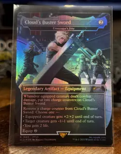 Cloud's Buster Sword - Umezawa's Jitte (Rainbow Foil) #1865 NM Secret Lair Drop - Image 1