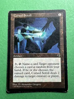 **Cursed Scroll** Tempest, MTG -Magic the Gathering- Moderate Play (MP) - Image 1