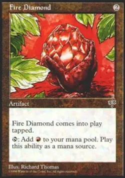4x Fire Diamond Heavy Play, English Mirage MTG Magic - Image 1