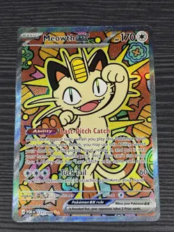 Meowth ex 121/088 ENGLISH Special Illustration Rare - Perfect Order SIR Pokemon - Image 1