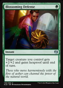 MTG Blossoming Defense - Foil, Light Play, English Kaladesh - Image 1