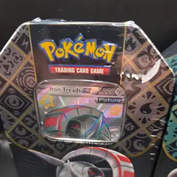 FACTORY SEALED-NEW- Pokemon TCG Paldean Fates Great Tusk & Iron Treads ex Tin - Image 3