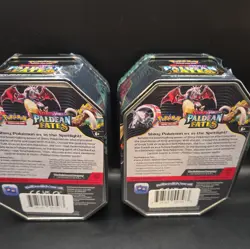 FACTORY SEALED-NEW- Pokemon TCG Paldean Fates Great Tusk & Iron Treads ex Tin - Image 5