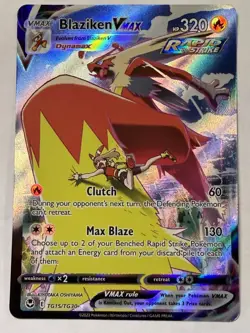 Pokemon TCG Blaziken VMAX Silver Tempest Trainer Gallery TG15/TG30 NM - Image 1