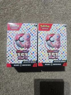 2x Pokemon 151 Booster Bundle Scarlet and Violet - 6 Packs Each (Sealed) - Image 1