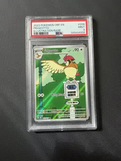 2023 POKEMON OBF EN-OBSIDIAN FLAMES #208 PIDGEOTTO ILLUSTRATION RARE PSA 9 - Image 1