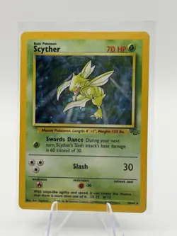 Scyther 10/64 Jungle Set Unlimited Holo Rare - LP - Pokemon WOTC TCG - Image 1