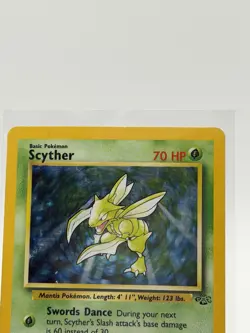 Scyther 10/64 Jungle Set Unlimited Holo Rare - LP - Pokemon WOTC TCG - Image 2