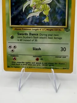 Scyther 10/64 Jungle Set Unlimited Holo Rare - LP - Pokemon WOTC TCG - Image 3