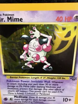 1999 Pokemon Jungle Mr Mime Holo 6/64 WOTC Vintage LP - Image 2