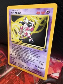 1999 Pokemon Jungle Mr Mime Holo 6/64 WOTC Vintage LP - Image 3