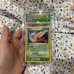 Pokemon Celebi Gold Star #100 Pokemon Crystal Guardian - LP/MP - graded ex 5 - Image 1