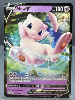 MEW V 069/189 ULTRA RARE HOLO DARKNESS ABLAZE SWSH03 POKEMON NEAR MINT NM - Image 1