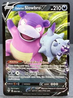 GALARIAN SLOWBRO V 099/189 ULTRA RARE HOLO DARKNESS ABLAZE SWSH03 POKEMON NM - Image 1