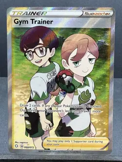 GYM TRAINER 068/072 FULL ART RARE HOLO SHINING FATES POKEMON 2021 NEAR MINT NM - Image 1