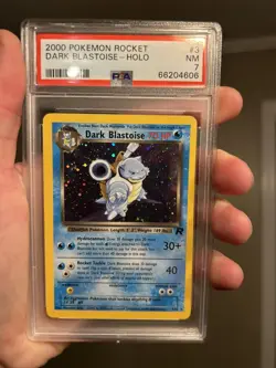 Pokemon PSA 7 Dark Blastoise 3/82 Team Rocket Holo - Image 1