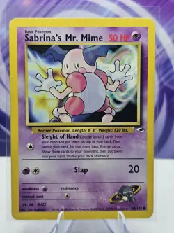 Pokemon TCG Sabrina's Mr. Mime Gym Heroes 94/132 Regular Unlimited Common HP - Image 1