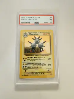1999 Pokemon Base Set Magneton Holo 9/102 PSA 7 - FREE SHIP - Image 1
