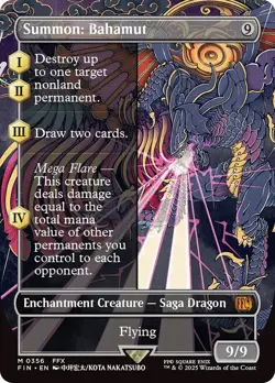 Summon: Bahamut Borderless Final Fantasy MTG NM - Image 1