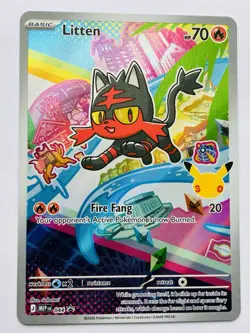 First Partner Pokemon 43 44 45 Rowlet Litten Popplio Illustration Collection Lot - Image 3