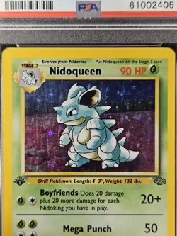 1999 Jungle 1st Nidoqueen 7/64 PSA 5 EX Holo Pokemon Card TCG CGC WOTC - Image 3