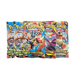 (5 Packs) Pokemon Trading Card Game Mega Evolution Cards - Image 1