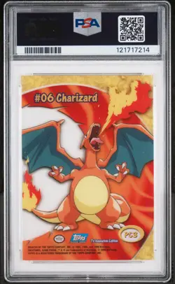 2000 Topps Pokemon Tv Animation Clear Cards #PC3 Charizard PSA 9 - Image 2
