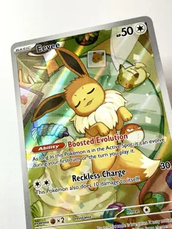 Eevee Prismatic Evolutions ETB Black Star Promo SV Holo IR Pokemon Card 173 NM+ - Image 2