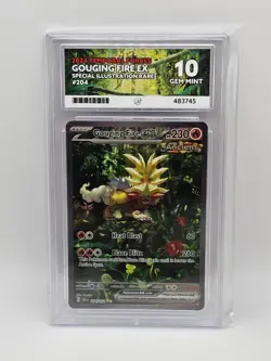ACE 10 Gouging Fire EX 204/162 Temporal Forces SIR Holo Pokemon Card - Gem Mint - Image 1