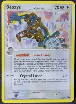 HOLO BLEED Deoxys 2/17 Delta Species POP Series 4 2006 Pokemon Rare Error Card - Image 3