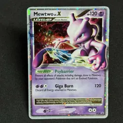 HOLO BLEED Mewtwo LV.X #DP28 2008 Pokemon Diamond & Pearl Black Star Promo Card - Image 1